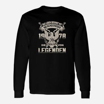 Personalisiertes Geburtsjahr Legenden Langarmshirts mit Adler Motiv - Seseable