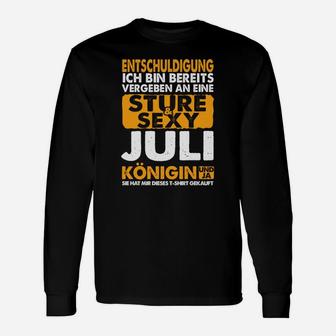 Personalisiertes Langarmshirts für Juli-Geburtstag, Sexy Juli Königin Motiv - Seseable