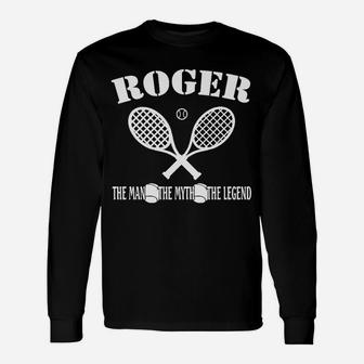 Personalisiertes Roger Tennis Langarmshirts – Mann, Mythos, Legende - Seseable