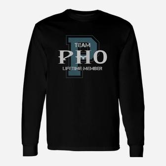 Pho Shirts Team Pho Lifetime Member Name Shirts Long Sleeve T-Shirt - Seseable