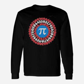 Pi Day Superhero Captain Pi For Math Geeks Long Sleeve T-Shirt - Seseable