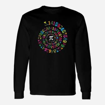 Pi Spiral Math Geek 314 Pi Day Math Teacher Long Sleeve T-Shirt - Seseable