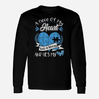 A Piece Of My Heart Lives In Heaven And He Is My Dad Long Sleeve T-Shirt - Seseable