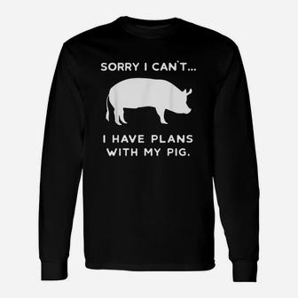 Pig Farmer Farm Pigs And Country Lover Long Sleeve T-Shirt - Seseable