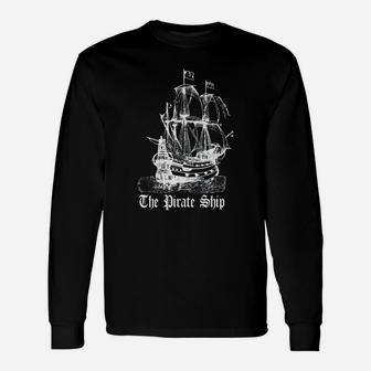 Pirate Ship Shirt Long Sleeve T-Shirt - Seseable