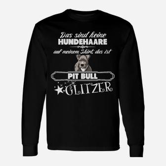 Pitbull Glitzer Langarmshirts für Hundeliebhaber, Witziges Design - Seseable
