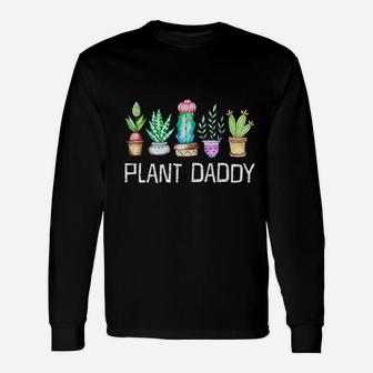 Plant Daddy Cactus Succulents Succa Aloe Dad Long Sleeve T-Shirt - Seseable