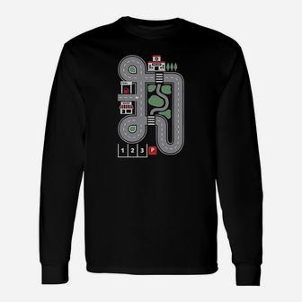 Play Cars On Daddys Back, dad birthday gifts Long Sleeve T-Shirt - Seseable