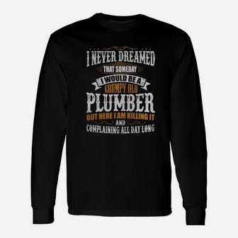 Plumber Furniture Plumber Plumber Plumber Crack Long Sleeve T-Shirt - Seseable