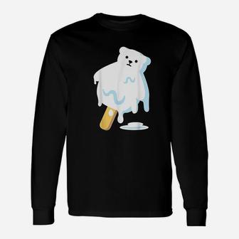 Polar Bear Ice Popsicle Melt Earth Day Teacher Long Sleeve T-Shirt - Seseable