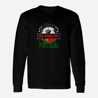 Portugal Fußball-Fan Langarmshirts, Unterstützung & Stolz Motiv - Seseable