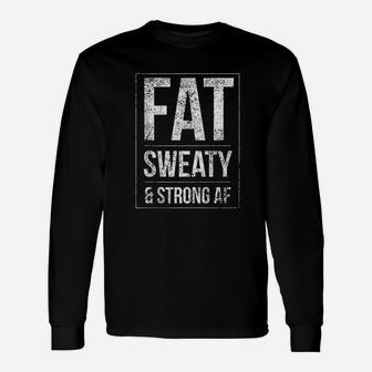 Powerlifter Fat Strongman Powerlifting Strong And Heavy Long Sleeve T-Shirt - Seseable