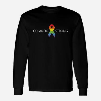 Pray For Orlando Lgbt Supporter Orlando Strong Gay Pride Long Sleeve T-Shirt - Seseable