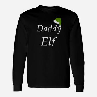 Premium Daddy Elf Matching Holiday Long Sleeve T-Shirt - Seseable