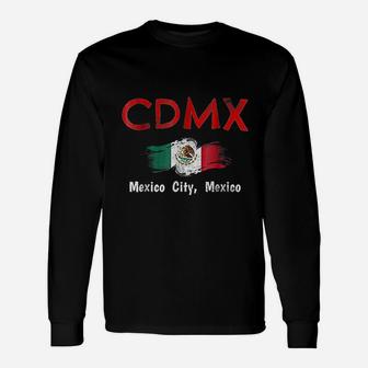 Pride Of Cdmx Mexico City National Colors Long Sleeve T-Shirt - Seseable
