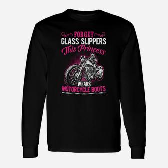 This Princess Wears Motorcycle Boots Long Sleeve T-Shirt - Seseable