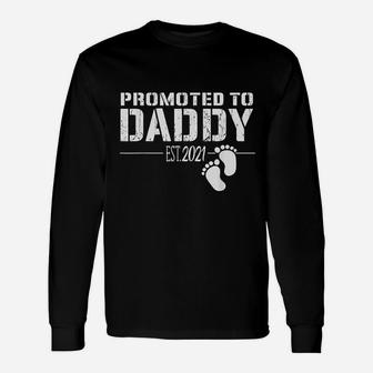 Promoted To Daddy 2021 For New Dad First Time Dad Long Sleeve T-Shirt - Seseable