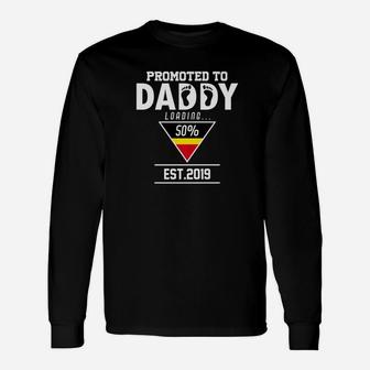 Promoted To Daddy Est 2019 Soon To Be Daddy Shirt Long Sleeve T-Shirt - Seseable