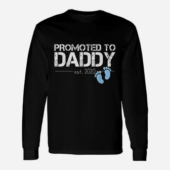 Promoted To Daddy Est 2020 Future New Dad Baby Long Sleeve T-Shirt - Seseable