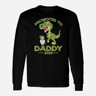 Promoted To Daddy Established 2020 Dinosaur Long Sleeve T-Shirt - Seseable