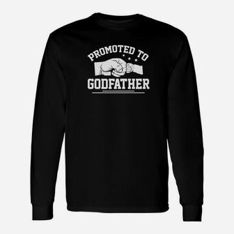 Promoted To Godfather Uncle Fathers Day 2 Long Sleeve T-Shirt - Seseable