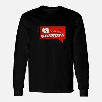 Promoted To Grandpa Is A Cute New Papa Long Sleeve T-Shirt - Seseable