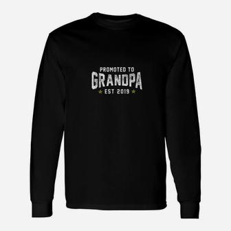 Promoted To Grandpa New Father Daddy Long Sleeve T-Shirt - Seseable