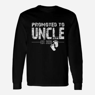 Promoted To Uncle Fathers Day, dad birthday gifts Long Sleeve T-Shirt - Seseable