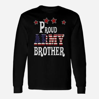 Proud Army Brother For Men Or Youth Long Sleeve T-Shirt - Seseable