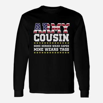 Proud Army Cousin Military Cousin My Hero Long Sleeve T-Shirt - Seseable