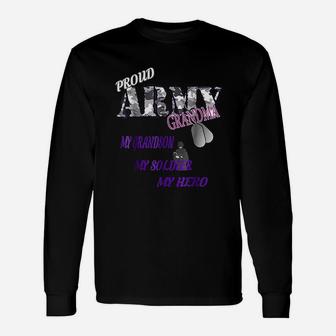Proud Army Grandma Long Sleeve T-Shirt - Seseable