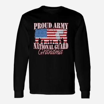 Proud Army National Guard Grandma Grandparents Day Long Sleeve T-Shirt - Seseable