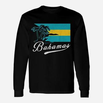 Proud Bahamas Bahamians Flag Idea Long Sleeve T-Shirt - Seseable