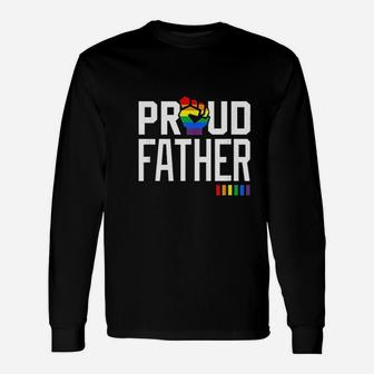Proud Father Gay Pride Month Lgbtq Long Sleeve T-Shirt - Seseable