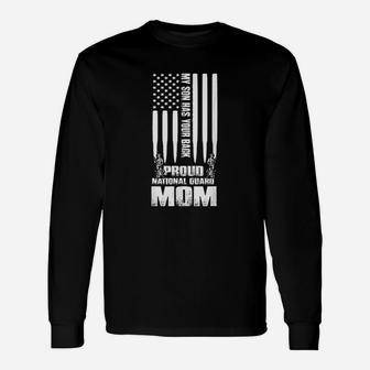 Proud National Guard Mom Army Mom Long Sleeve T-Shirt - Seseable