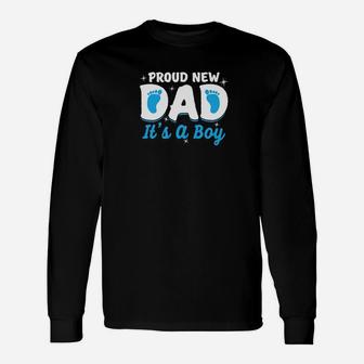 Proud New Dad Its A Boy Expecting Baby Birth Premium Long Sleeve T-Shirt - Seseable