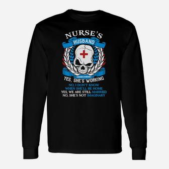 Proud Nurse Husband Long Sleeve T-Shirt - Seseable