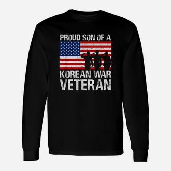 Proud Son Of A Korean War Veteran Military Shirt Long Sleeve T-Shirt - Seseable