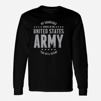 Proud Us Army Grandma Grandpa Long Sleeve T-Shirt - Seseable