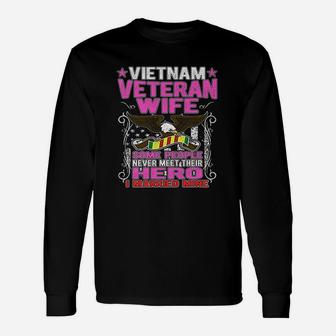 Proud Vietnam Veteran Wife Long Sleeve T-Shirt - Seseable