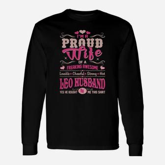 Proud Wife Of Leo Husband He Bought Me This Shirt T-shirt1 Long Sleeve T-Shirt - Seseable