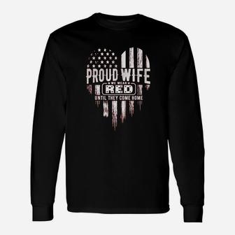 Proud Wife Red Friday Military Long Sleeve T-Shirt - Seseable