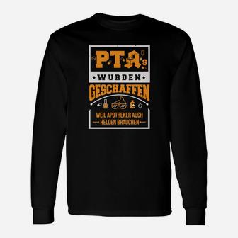 PTA Schwarz Langarmshirts, Apothekenfachkräfte Helden Design - Seseable