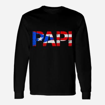 Puerto Rico Flag Fathers Day Patriotic Puerto Rican Pride Long Sleeve T-Shirt - Seseable