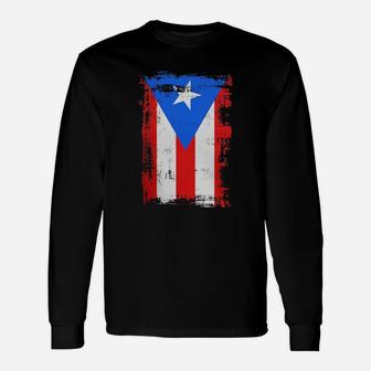 Puerto Rico Flag Puerto Rican T-shirt Long Sleeve T-Shirt - Seseable