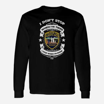 Puerto Rico Police Department Long Sleeve T-Shirt - Seseable