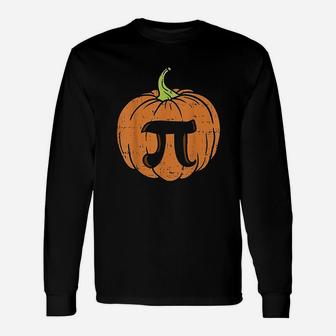 Pumpkin Pi Math Halloween Thanksgiving Pie Day Long Sleeve T-Shirt - Seseable