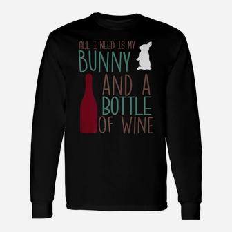 Rabbit Need Bunny Bottle Wine Pet Puppy Long Sleeve T-Shirt - Seseable