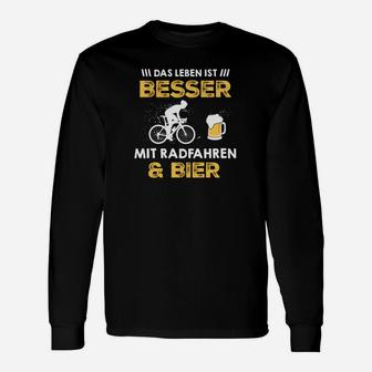 Radfahrer & Bier Fan Langarmshirts, Lustiges Leben ist Besser Tee - Seseable
