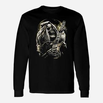 Reaper Guitarist Long Sleeve T-Shirt - Seseable
